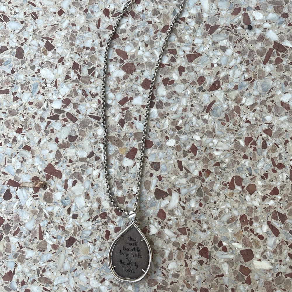 Brighton crystal rocks teardrop pendantt